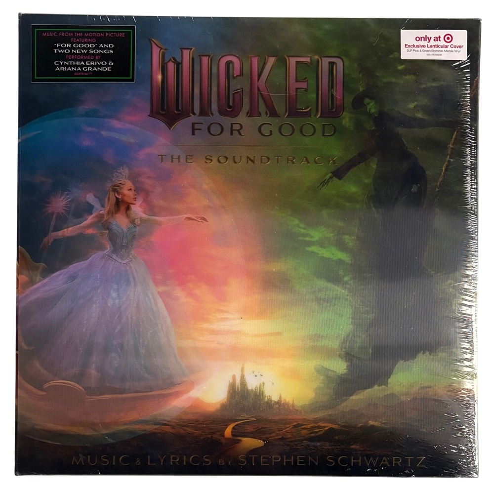 Wicked For Good Soundtrack Target Exclusive 2LP Pink Green Shimmer Marble Vinyl